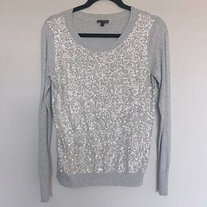 💕 Express Gray Sequin Sweater Size Medium